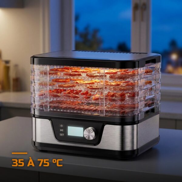 Déshydrateur Alimentaire 5 Plateaux Sans BPA