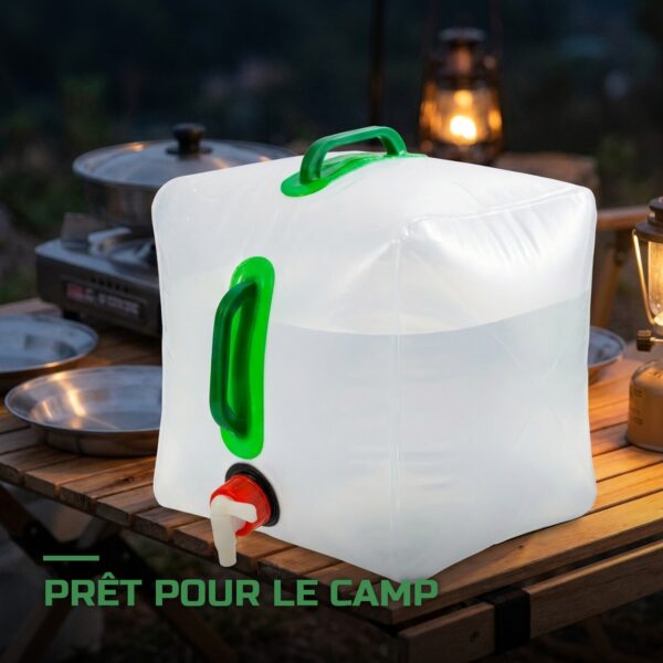 Jerrican d'Eau Pliable 20L avec Robinet