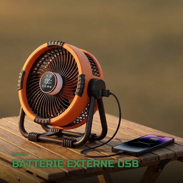 Ventilateur de Camping 20000mAh 6 en 1