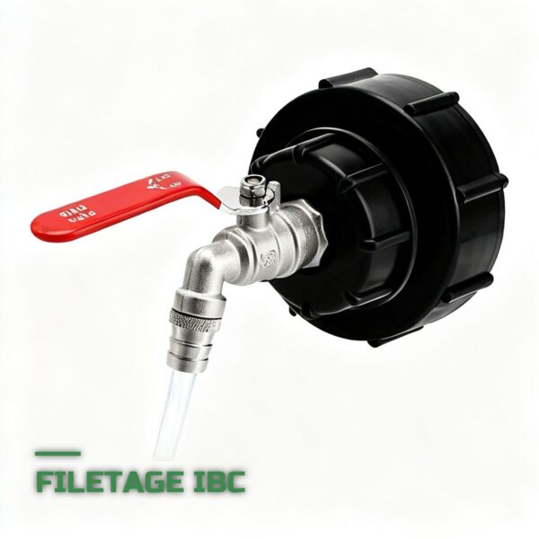 Adaptateur Robinet pour Cuve IBC 1000L Raccord Tuyau d'Arrosage