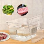 Bac de Saumurage et Salaison Alimentaire 12L avec Couvercle Sans BPA