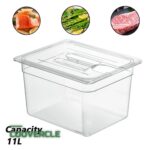 Bac de Saumurage et Salaison Alimentaire 12L avec Couvercle Sans BPA