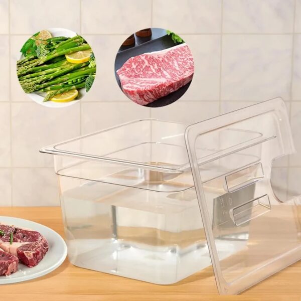 Bac de Saumurage et Salaison Alimentaire 12L avec Couvercle Sans BPA Bac de Saumurage et Salaison Alimentaire 12L avec Couvercle Sans BPA
