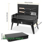 Barbecue Pliable Portable au Charbon pour Camping et Jardin