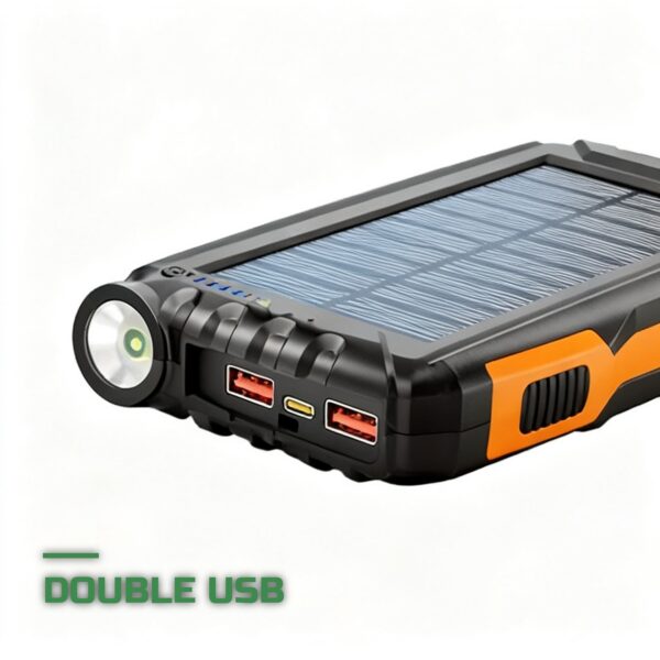 Batterie Externe Solaire 20000mAh Étanche IP55
