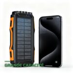 Batterie Externe Solaire 20000mAh Étanche IP55
