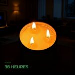 Bougie d'Urgence 36h 3 Mèches en Cire d'Abeille de Survie