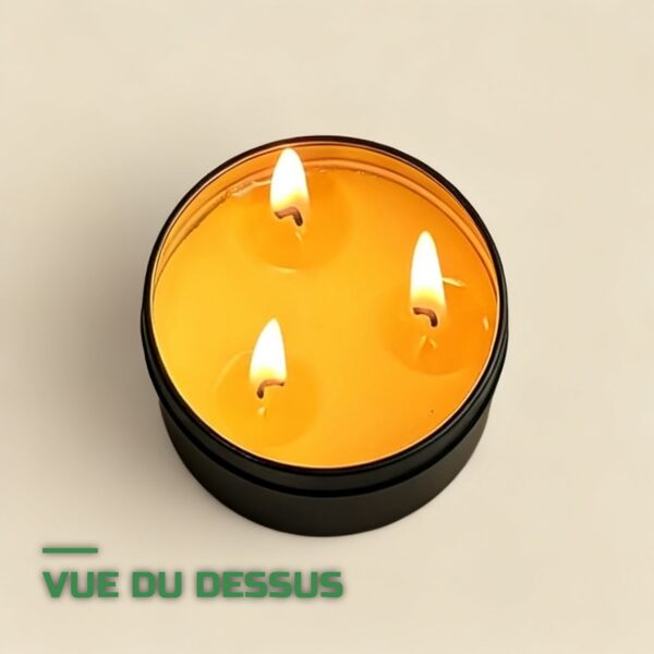 Bougie de Survie 36h Cire d'Abeille 3 Mèches