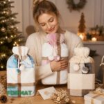 Bouillotte 1,6L avec Housse en Peluche Douce Anti-Fuite