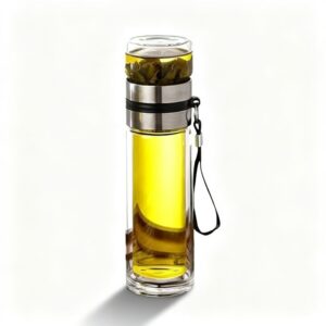 Bouteille à Thé en Verre avec Infuseur Double Paroi