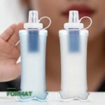 Bouteille d'Eau Filtrante Souple Pliable à Double Filtration