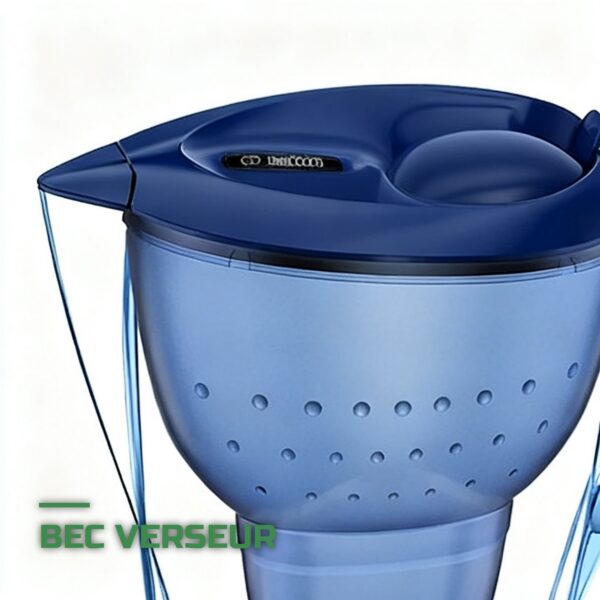 Carafe Filtrante 3,5L au Charbon Actif Alcalin Purificateur d'Eau