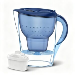 Carafe Filtrante 3,5L au Charbon Actif Alcalin Purificateur d'Eau