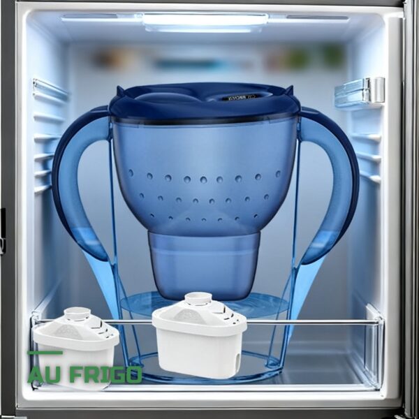 Carafe Filtrante 3,5L au Charbon Actif Alcalin Purificateur d'Eau