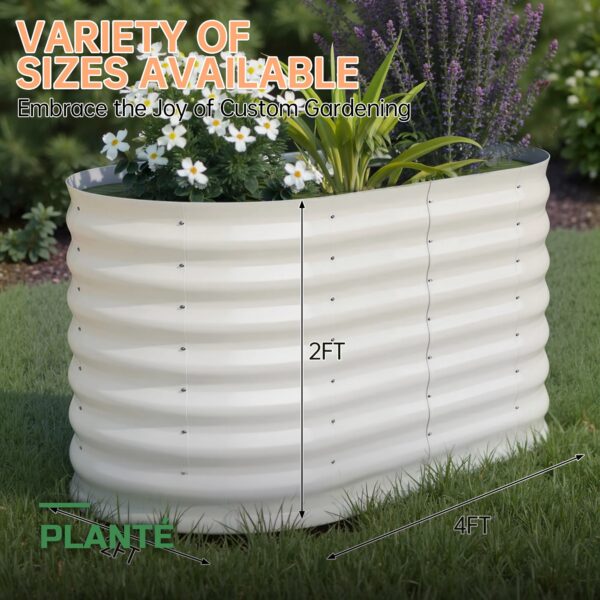Carré Potager Surélevé en Métal Galvanisé pour Jardin