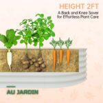 Carré Potager Surélevé en Métal Galvanisé pour Jardin