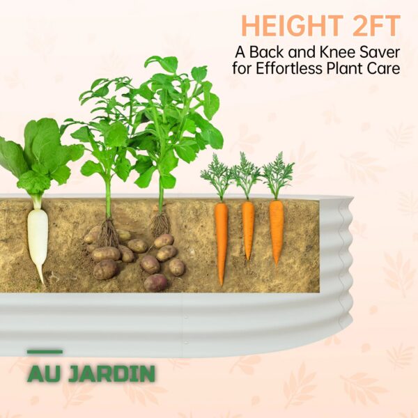Carré Potager Surélevé en Métal Galvanisé pour Jardin