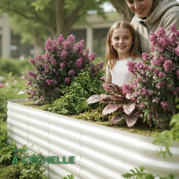 Carré Potager Surélevé en Métal Galvanisé pour Jardin
