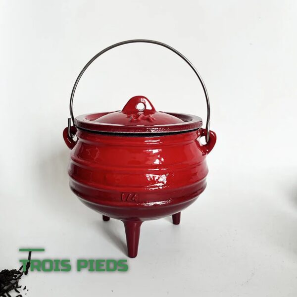 Cocotte en Fonte à Trois Pieds pour Camping et Feu de Bois