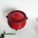Cocotte en Fonte à Trois Pieds pour Camping et Feu de Bois