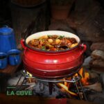 Cocotte en Fonte à Trois Pieds pour Camping et Feu de Bois