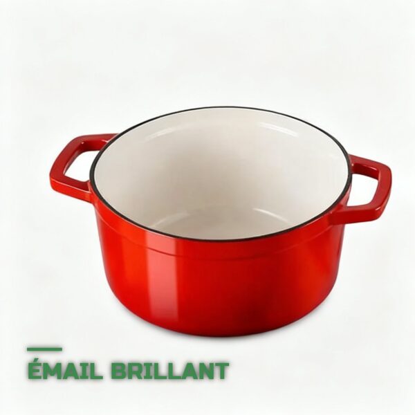 Cocotte en Fonte Émaillée 5,68L avec Couvercle pour Mijotés