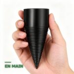 Cône de Fendage de Bûches à Visser en Acier au Carbone