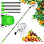 Cueille-Fruits Télescopique avec Perche et Panier de Récolte
