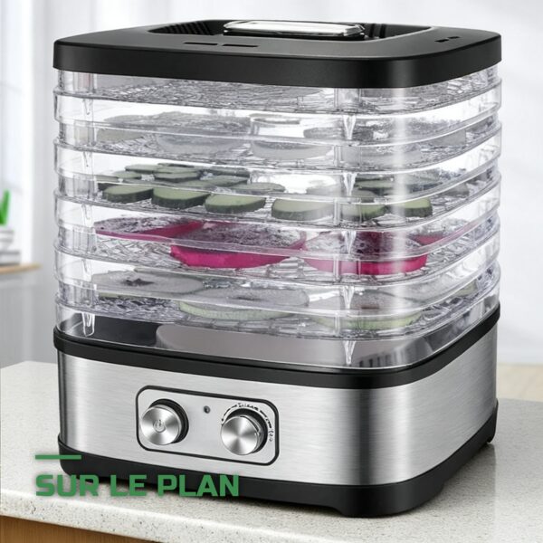 Déshydrateur Alimentaire Électrique 5 Plateaux Réglables
