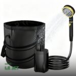 Douche de Camping Portable à Pompe Rechargeable avec Sac 20L