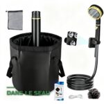 Douche de Camping Portable à Pompe Rechargeable avec Sac 20L