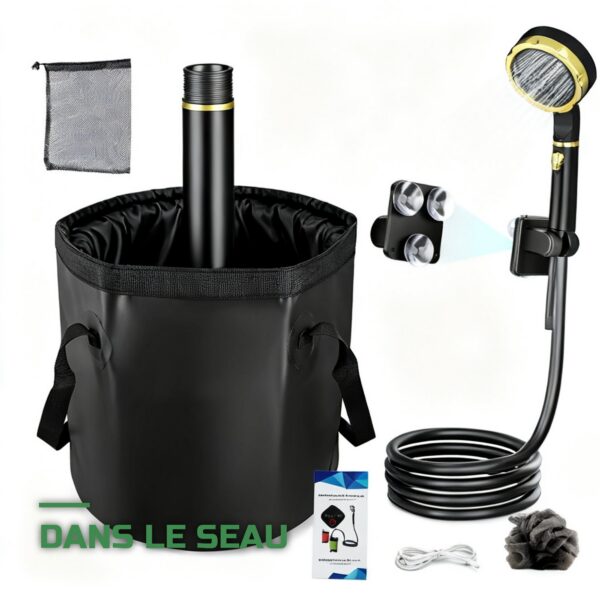 Douche de Camping Portable à Pompe Rechargeable avec Sac 20L