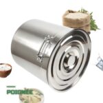 Faitout Marmite Inox Grande Capacité avec Couvercle et Poignées