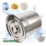 Faitout Marmite Inox Grande Capacité avec Couvercle et Poignées