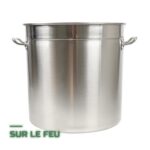 Faitout Marmite Inox Grande Capacité avec Couvercle et Poignées