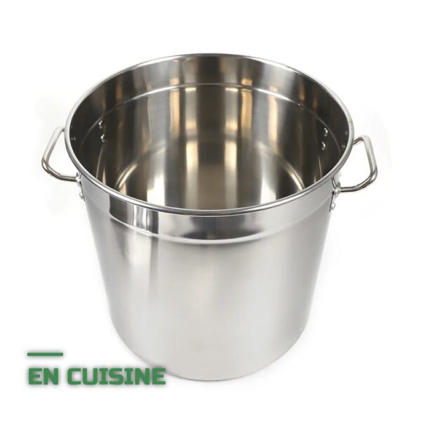 Faitout Marmite Inox Grande Capacité avec Couvercle et Poignées