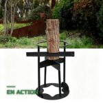 Fendeur de Bûches Manuel en Fonte sur Socle Sécurisé
