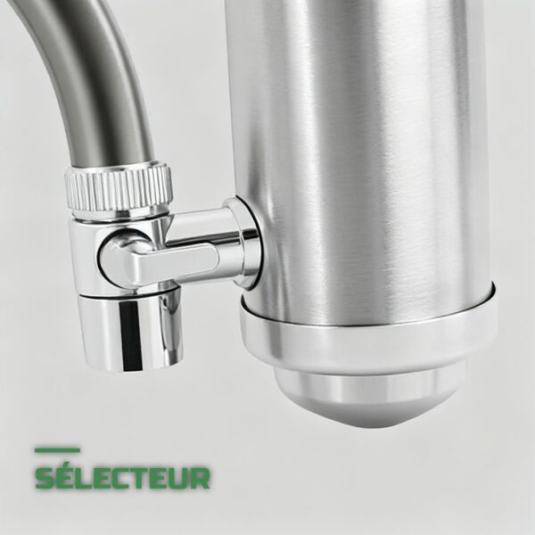 Filtre à Eau sur Robinet en Inox 304 avec Cartouche Céramique