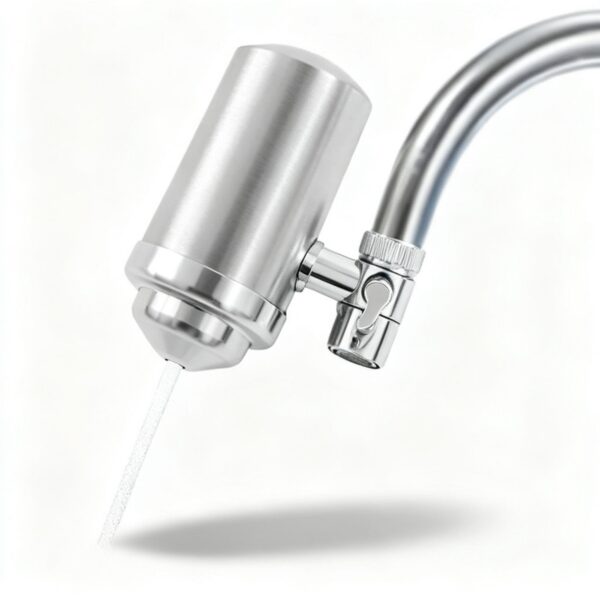 Filtre à Eau sur Robinet en Inox 304 avec Cartouche Céramique
