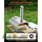 Four à Pizza Portable au Bois 12 Pouces avec Thermomètre