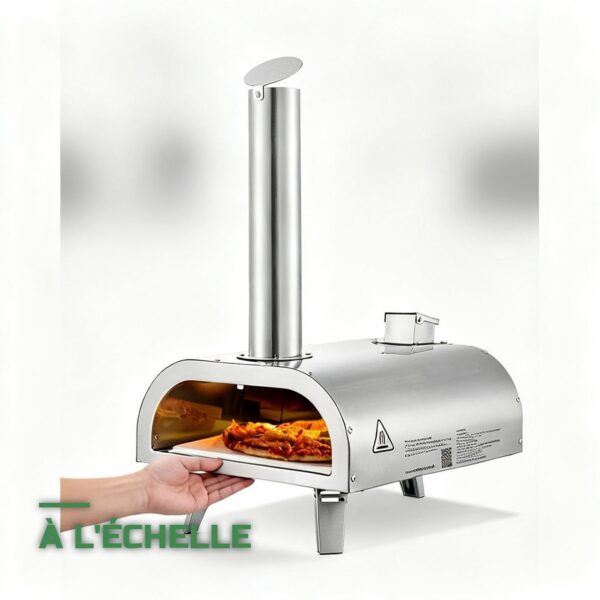 Four à Pizza Portable au Bois 12 Pouces avec Thermomètre