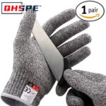 Gants Anti-Coupure Niveau 5 HPPE Résistants Cuisine & Bricolage