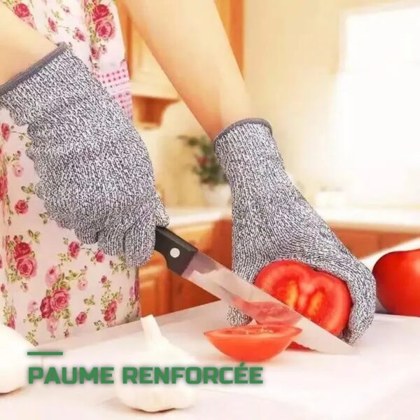 Gants Anti-Coupure Niveau 5 HPPE Résistants Cuisine & Bricolage