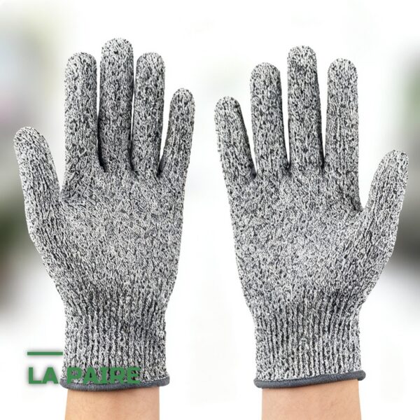Gants Anti-Coupure Niveau 5 HPPE Résistants Cuisine & Bricolage
