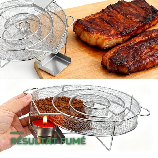 Générateur de Fumée Froide en Spirale Inox pour Fumage