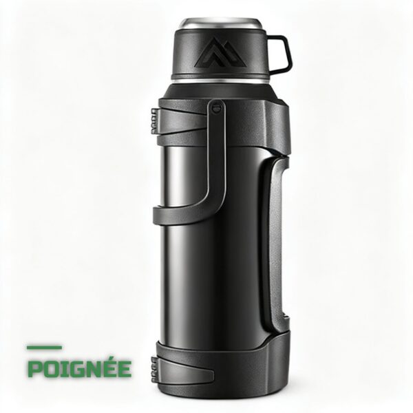 Gourde Isotherme en Inox 316 Double Paroi 1L Anti-Fuite
