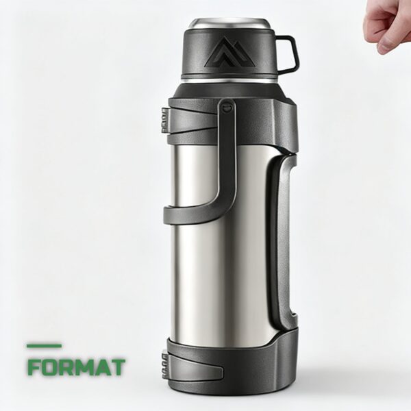 Gourde Isotherme en Inox 316 Double Paroi 1L Anti-Fuite