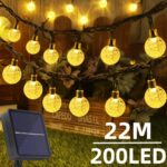 Guirlande Lumineuse Solaire 200 LED Étanche pour Jardin