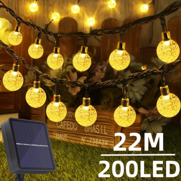 Guirlande Lumineuse Solaire 200 LED Étanche pour Jardin Guirlande Lumineuse Solaire 200 LED Étanche pour Jardin