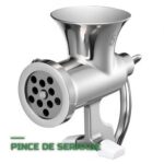 Hachoir à Viande Manuel à Manivelle en Inox avec Plaques et Tubes